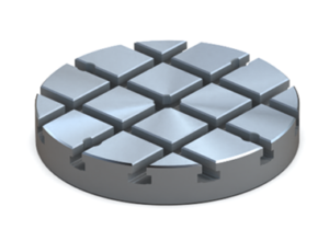 BU40190- Round plate with T-slots