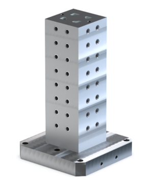 BU41120- Cube Tombstone with grid hole